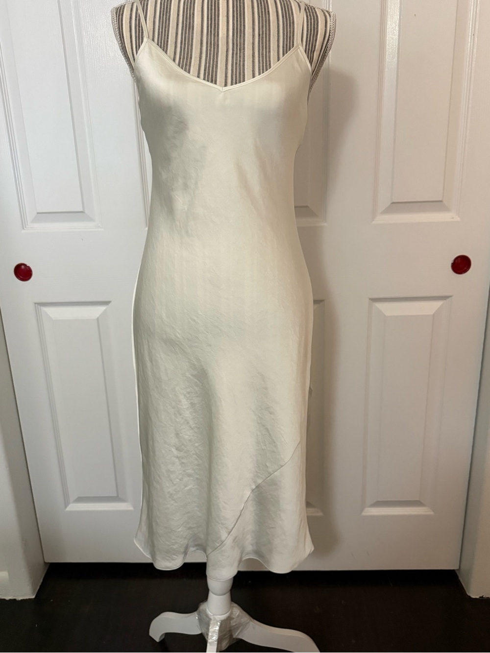 Aritzia Wilfred Ivory Satin Slip Midi Dress XXXL - Picture 6 of 13